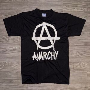 Anarchy Circle A Punk T-Shirt Sz XL Vintage 1980s Made in USA